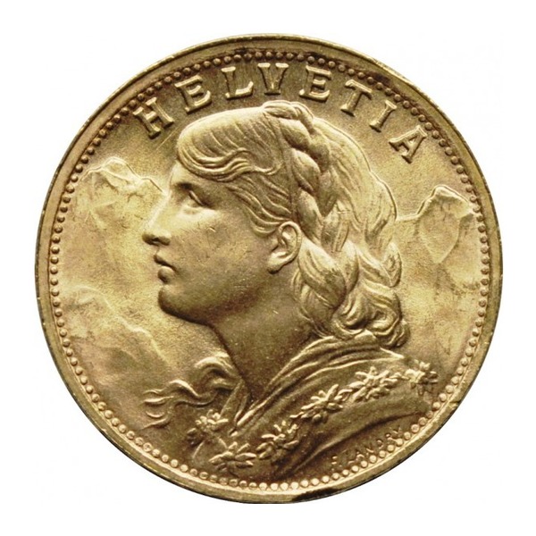 20 Swiss Francs coin (Vreneli)