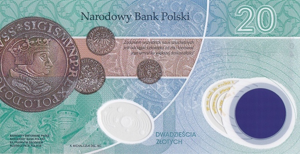 20 Złotych POL Banknote (Standard Issue) 2023 (reverse)