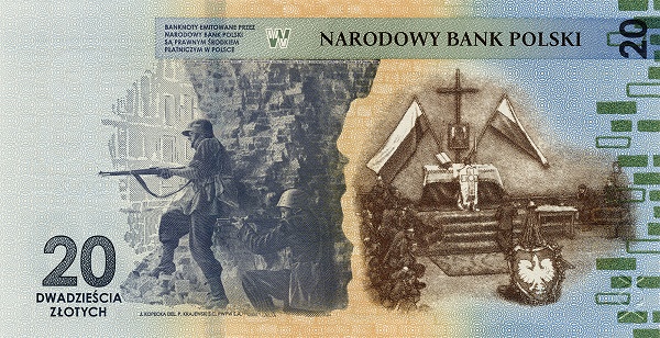 20 Złotych POL Banknote (Standard Issue) 2024 (reverse)