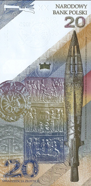 20 Złotych POL Banknote (Standard Issue) 2025 (reverse)