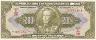 200 Brazilian Cruzeiros Banknote (Dom Pedro I Green Type)