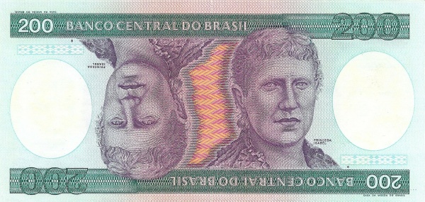 200 Brazilian Cruzeiros Banknote (Princesa Isabel)