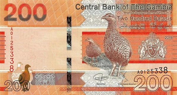 200 Gambian Dalasis Banknote (Planting Rice)