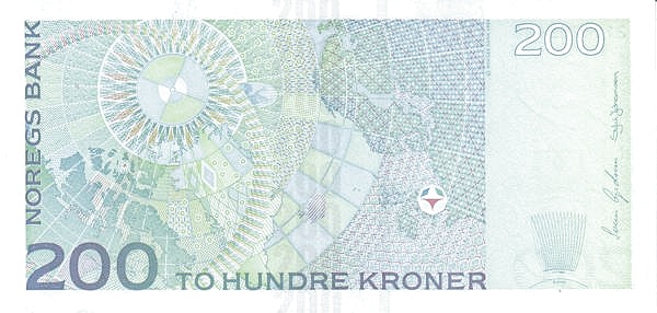 200 Kroner NOR Banknote (Early Krone System (Pre-WWII)) 2002-2014 (reverse)