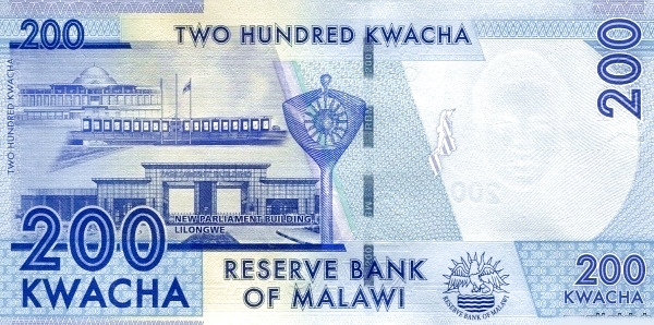 200 Malawian Kwacha Banknote (Rose Lomathinda) (reverse)