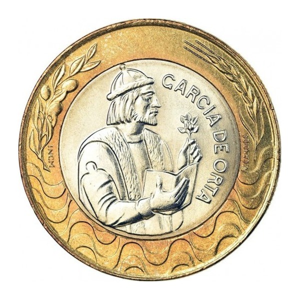 200 Portuguese Escudos coin (Garcia de Orta) (reverse)