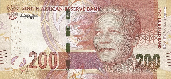 200 South African Rand Banknote (Madiba 100Th Birthday)