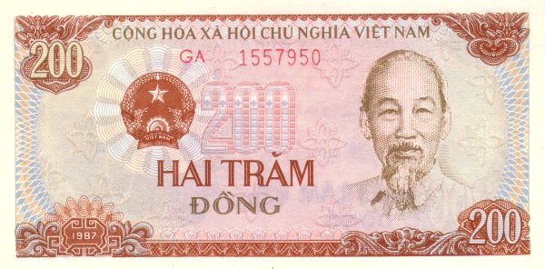 200 Vietnamese Dong Banknote (Type 1987)