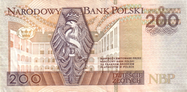 200 Złotych POL Banknote (PRL Period (People’s Republic of Poland)) 1994 (reverse)
