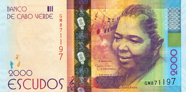 2000 Cape Verde Escudo Banknote (Cesaria Evora)