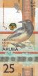 25 Aruban Florin Banknote (Troupial)