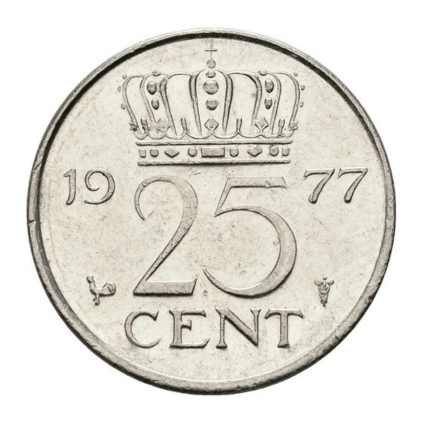 25 cent coin (Juliana) (reverse)
