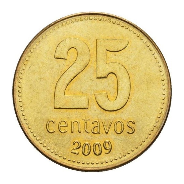 25 Centavos coin Argentina (reverse)