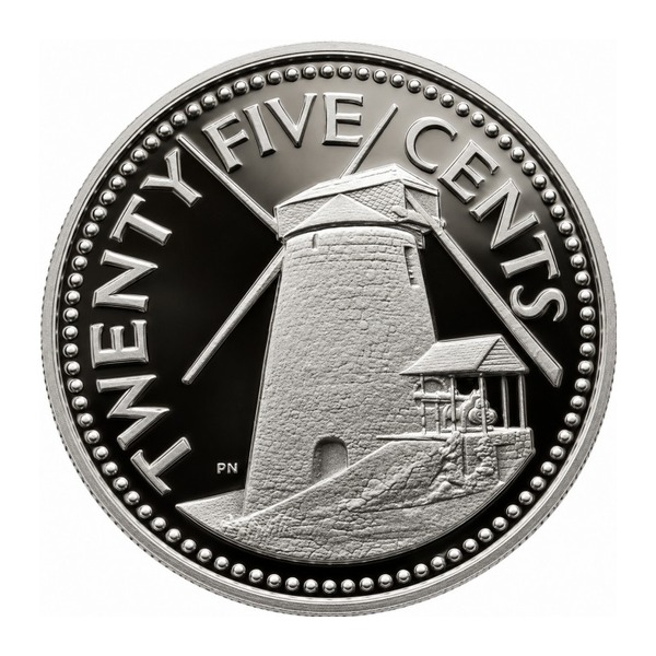 25 cents coin Barbados (reverse)