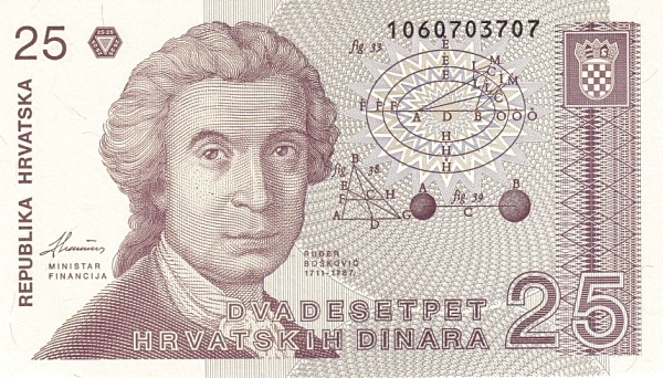 25 Dinara Banknote (Republic Of Croatia)