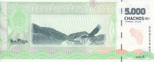 5.000 Chachos ARG Banknote (Standard Issue) 2024 (reverse)