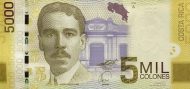 5,000 Costa Rican Colones banknote (Alfredo González Flores)