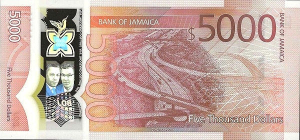 5.000 Dollars JAM Banknote (Commemorative Issue) 2022 (reverse)