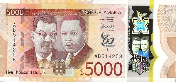 5.000 Dollars JAM Banknote (Commemorative Issue) 2022