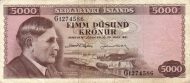 5.000 Krónur ISL Banknote (Sedlabanki Islands Modern Issue) 1961
