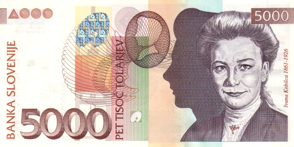5.000 Tolarjev SVN Banknote (Final Tolar Issue) 2002
