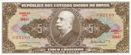 5 Brazilian Cruzeiros Banknote (Barao Do Rio Branco Olive Type)
