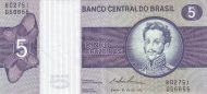 5 Brazilian Cruzeiros Banknote (Dom Pedro I)
