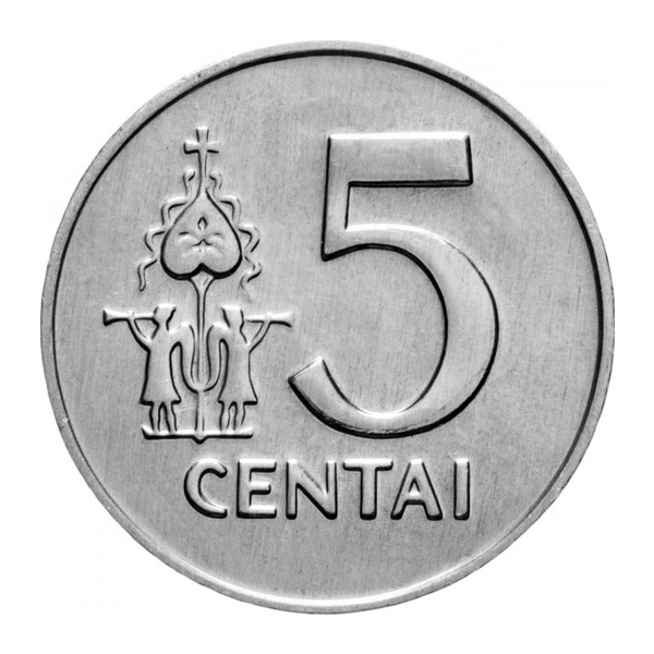 5 Centai coin Lithuania (reverse)