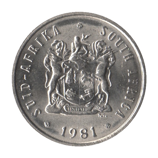 5 Cents coin (Blue Crane, 1970-1989)