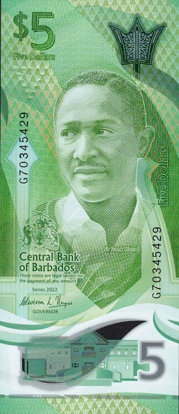 5 Dollars BRB Banknote (Standard Issue) 2022
