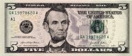 5 Dollars USA Banknote (Standard Issue) 2021