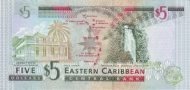 5 Dollars XCD Banknote (2003 'Silver Foil' Issue) 2003