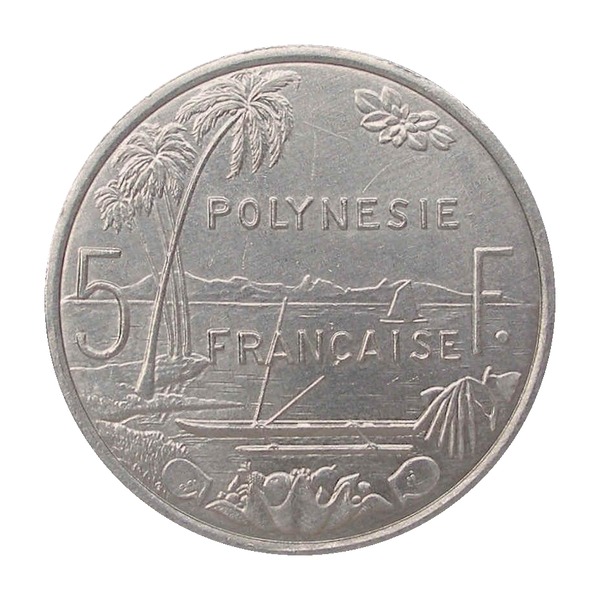 5 Francs coin (Liberty and Polynesian Coast) (reverse)