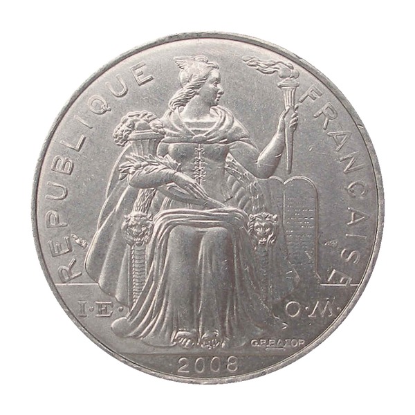 5 Francs coin (Liberty and Polynesian Coast)