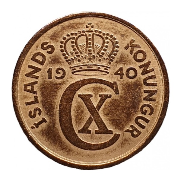 5 Icelandic Aurar coin