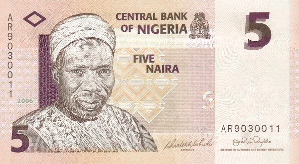 5 Nigerian Naira Banknote (Tafawa Balewa)