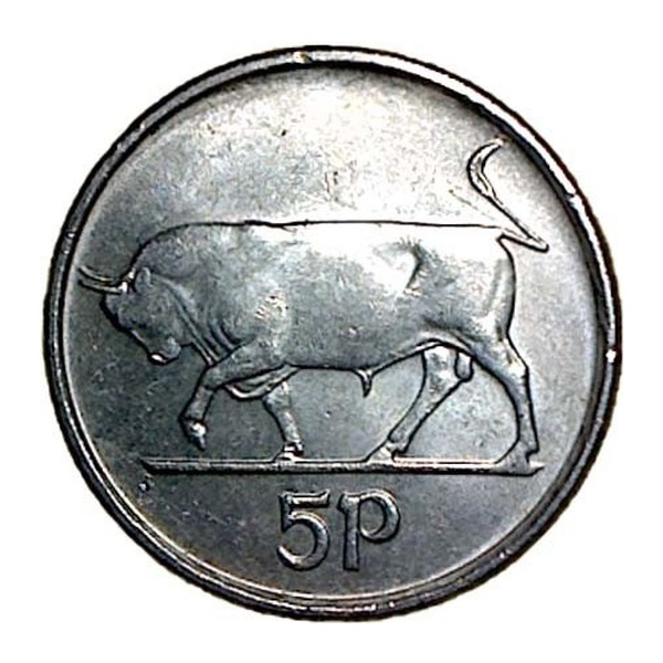 5 Pence coin Ireland (reverse)