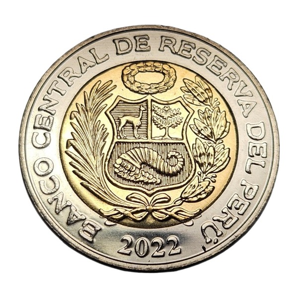 5 Peruvian Nuevos Soles coin