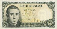 5 Pesetas ESP Banknote (Banco de España (Madrid Issue)) 1951