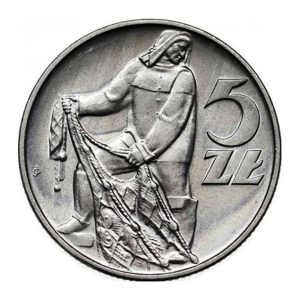 5 Polish Zloty coin (reverse)