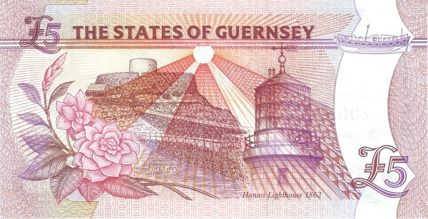 5 Pounds GGY Banknote (2004 Millennium Commemorative Issue) 2000 (reverse)
