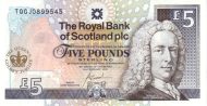 5 Pounds Sterling GBR Banknote (Royal Bank of Scotland Issue) 2002
