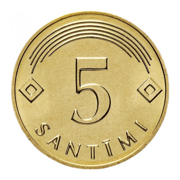 5 Santimi coin Latvia (reverse)