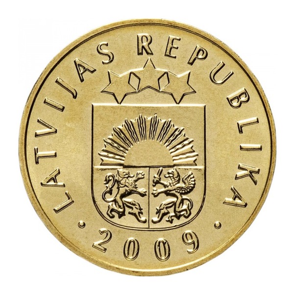 5 Santimi coin Latvia