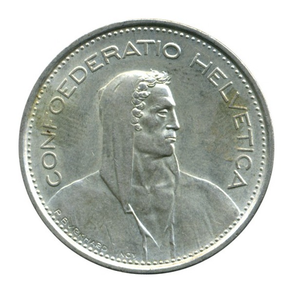 5 Swiss Francs coin (outmoded)