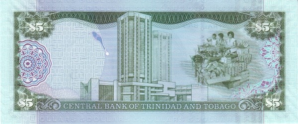 5 Trinidad And Tobago Dollar Paper Banknote (2006) (reverse)