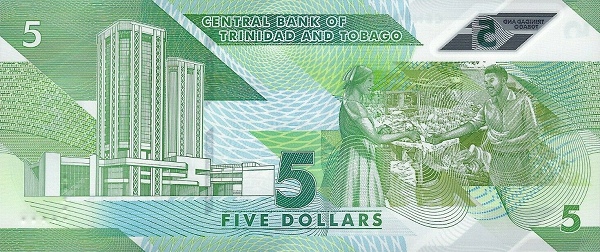 5 Trinidad And Tobago Dollars Banknote (reverse)