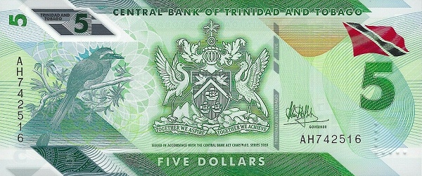 5 Trinidad And Tobago Dollars Banknote