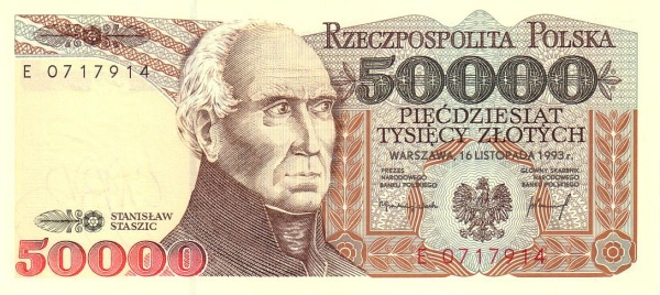 50.000 Złotych POL Banknote (PRL Period (People’s Republic of Poland)) 1993