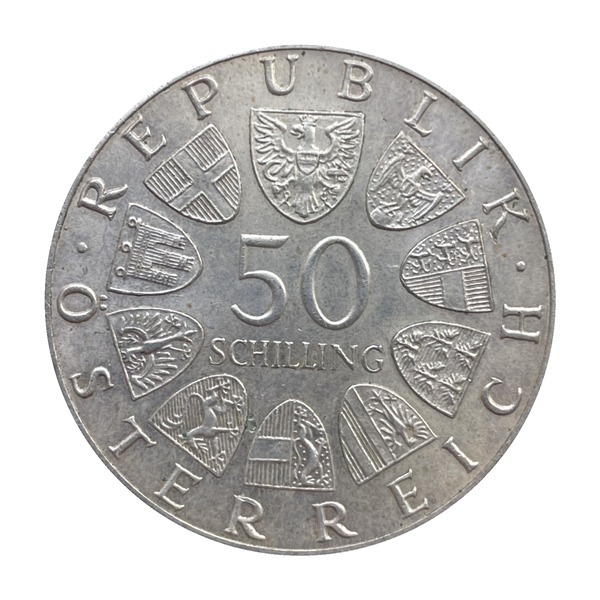 50 Austrian Schilling coin